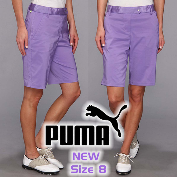 🏌🏽‍♀️NWT Size 8 Puma "Golf" Short Bermuda Length Purple - Picture 1 of 7